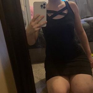 Black tight dress